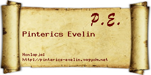 Pinterics Evelin névjegykártya